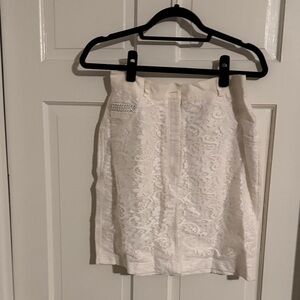 Icing Elegant White Lace Pencil Skirt